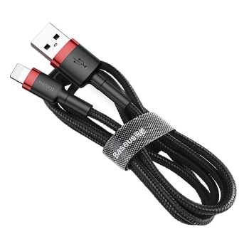 Kabel Baseus Cafule USB-A / Lightning 2A QC 3.0 3 m - czarno-czerwony