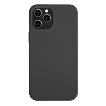 Etui Uniq Lino Hue na iPhone 12 Pro Max - czarne