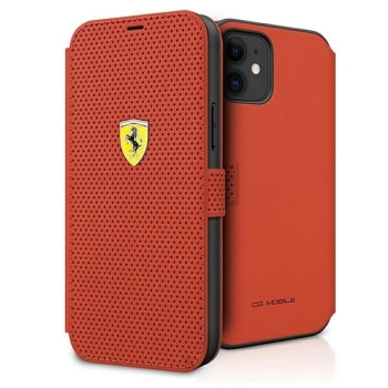 Etui Ferrari Off Track Perforated na iPhone 12 mini - czerwone