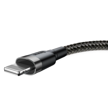 Kabel Baseus Cafule USB-A / Lightning 2A QC 3.0 3 m - czarno-szary