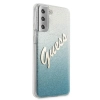 Etui Guess Glitter Gradient Script na Samsung Galaxy S21+ - niebieskie