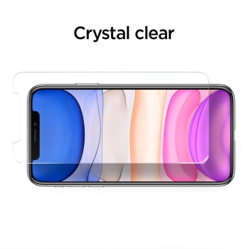 Szkło hartowane Spigen ALM Glass FC na iPhone 11 / XR - czarne