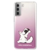 Etui Karl Lagerfeld Choupette Fun na Samsung Galaxy S21+ - różowe