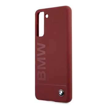 Etui BMW Silicone Signature Logo na Samsung Galaxy S21+ - czerwone