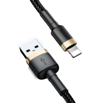 Kabel Baseus Cafule USB-A / Lightning 2.4A QC 3.0 1 m - czarno-złoty