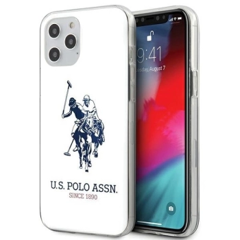 Etui U.S. Polo Assn. Shiny Big Logo na iPhone 12 Pro Max - białe