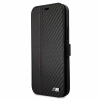 Etui BMW M Collection PU Carbon Stripe na iPhone 12 mini - czarne