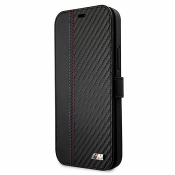 Etui BMW M Collection PU Carbon Stripe na iPhone 12 mini - czarne