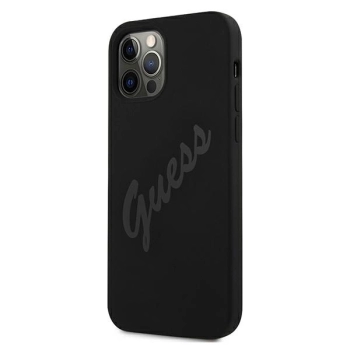 Etui Guess Script Vintage na iPhone 12 Pro Max - czarne