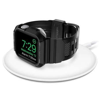 Etui z paskiem Spigen Rugged Armor Pro na Apple Watch 4/5/6/7/8/SE (40/41 mm) - czarne