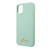 Etui Guess Silicone Vintage Gold Logo na iPhone 11 Pro Max - zielone