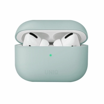 Etui UNIQ Lino Silicone na AirPods Pro - miętowe