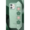 Kingxbar Sweet Series żelowe etui ozdobione oryginalnymi Kryształami Swarovskiego z podstawką iPhone 12 mini zielony