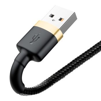 Kabel Baseus Cafule USB-A / Lightning 2A QC 3.0 3 m - czarno-złoty