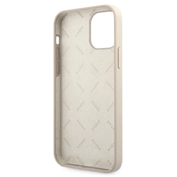 Etui Guess Silicone Vintage na iPhone 12 mini - szaro-różowe