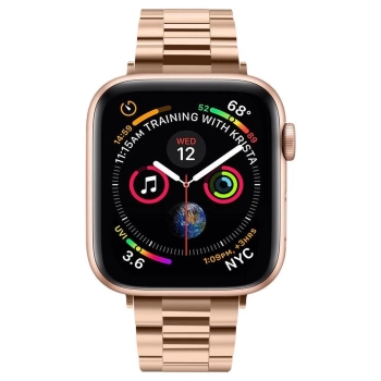 Pasek Spigen Modern Fit Band na Apple Watch 4/5/6/7/8/SE (38/40/41 mm) - różowo-złoty