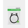 Ugreen płaski kabel przewód internetowy sieciowy Ethernet patchcord RJ45 Cat 6 UTP 1000 Mbps 0,5 m czarny (50183)