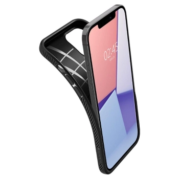 Etui Spigen Liquid Air na iPhone 12 / iPhone 12 Pro - czarny mat