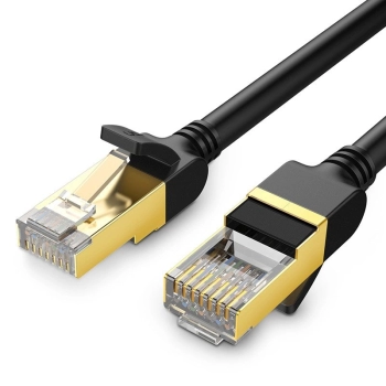 Ugreen kabel przewód internetowy sieciowy Ethernet patchcord RJ45 Cat 7 STP LAN 10Gbps 2m czarny (11269)