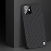 Nillkin Textured Case wytrzymałe wzmocnione etui z żelową ramką i nylonem na tyle iPhone 12 mini czarny