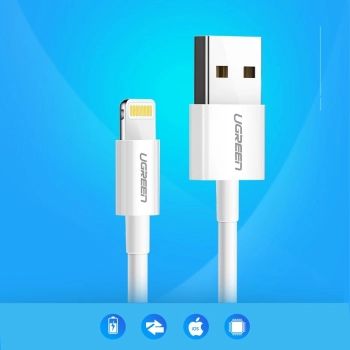 Kabel Ugreen US155 20728 USB-A / Lightning MFi 2.4A 1m - biały