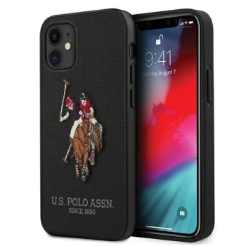 Etui U.S. Polo Assn. Embroidery Collection na iPhone 12 mini - czarne