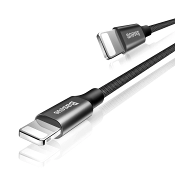 Baseus Yiven kabel przewód w materiałowym oplocie USB / Lightning 1,2M czarny (CALYW-01)