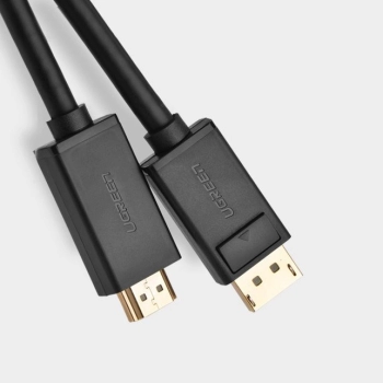 Ugreen jednokierunkowy kabel z DisplayPort na HDMI 4K 30 Hz 32 AWG 2 m czarny (DP101 10202)