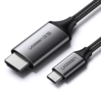 Ugreen kabel przewód HDMI - USB Typ C 4K 60 Hz 1,5 m czarno-szary (MM142 50570)