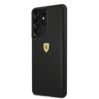 Etui Ferrari On Track Perforated na Samsung Galaxy S21 Ultra - czarne