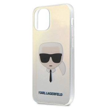 Etui Karl Lagerfeld Iridescent Karl's Head na iPhone 12 mini - wielokolorowe