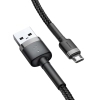 Kabel Baseus Cafule Cable CAMKLF-CG1 USB-A / micro USB 1.5A 2 m - czarno-szary