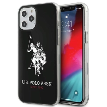 Etui U.S. Polo Assn. Shiny Big Logo na iPhone 12 Pro Max - czarne