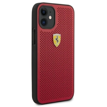 Etui Ferrari On Track Perforated na iPhone 12 mini - czerwone