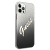 Etui Guess Glitter Gradient Script na iPhone 12 Pro Max - czarne