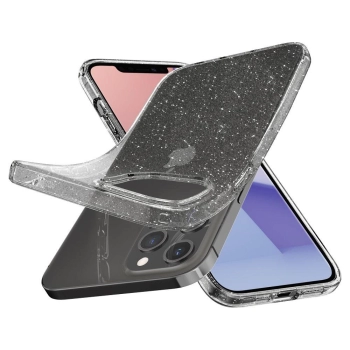 Etui Spigen Liquid Crystal na iPhone 12 / iPhone 12 Pro - przezroczysto-brokatowe