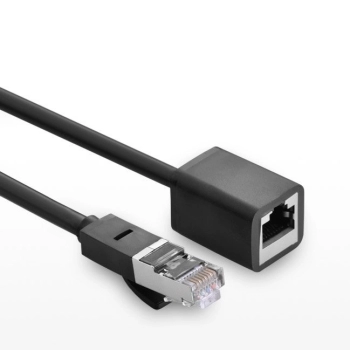 Kabel Ugreen NW112 11282 sieciowy Ethernet RJ45 (żeński) - RJ45 (męski) F/UTP Cat. 6 1 Gbps 3m - czarny