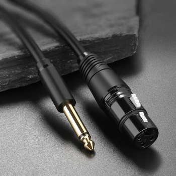 Ugreen kabel audio przewód mikrofonowy do mikrofonu XLR (żeński) - 6,35 mm jack (męski) 5 m (AV131)