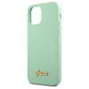 Etui Guess Metal Logo Script na iPhone 12 / iPhone 12 Pro - zielone