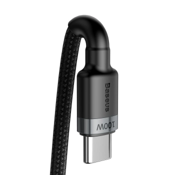 Kabel Baseus CATKLF-ALG1 USB-C - USB-C PD QC 100W 5A 2m - szary