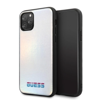 Etui Guess Iridescent na iPhone 11 Pro - srebrne