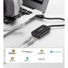 Ugreen zewnętrzna karta dźwiękowa muzyczna adapter USB - 3,5 mm mini jack 15cm czarny (30724)