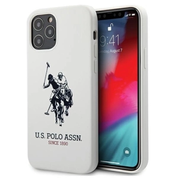 Etui U.S. Polo Assn. Silicone Collection na iPhone 12 Pro Max - białe