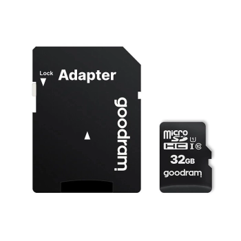 Goodram Microcard 32 GB karta pamięci micro SD HC UHS-I class 10, adapter SD (M1AA-0320R12)