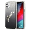 Etui Guess Glitter Gradient Script na iPhone 12 mini - czarne