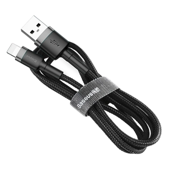 Kabel Baseus Cafule USB-A / Lightning 2A QC 3.0 3 m - czarno-szary