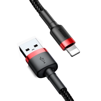 Kabel Baseus Cafule USB-A / Lightning 2A QC 3.0 3 m - czarno-czerwony