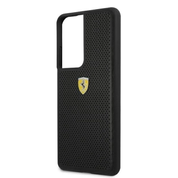 Etui Ferrari On Track Perforated na Samsung Galaxy S21 Ultra - czarne