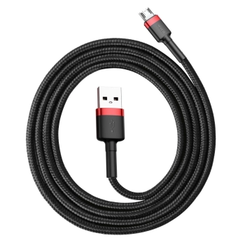 Kabel Baseus Cafule Cable CAMKLF-B91 USB-A / micro USB 2.4A 1 m - czarno-czerwony