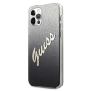 Etui Guess Glitter Gradient Script na iPhone 12 Pro Max - czarne